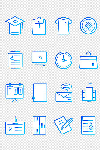 教育毕业渐变图标