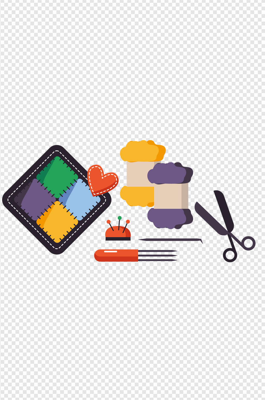 手工劳作艺术创作刺绣缝纫创意手作免扣元素