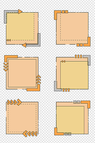 简约几何装饰边框公众号装饰边框免扣元素