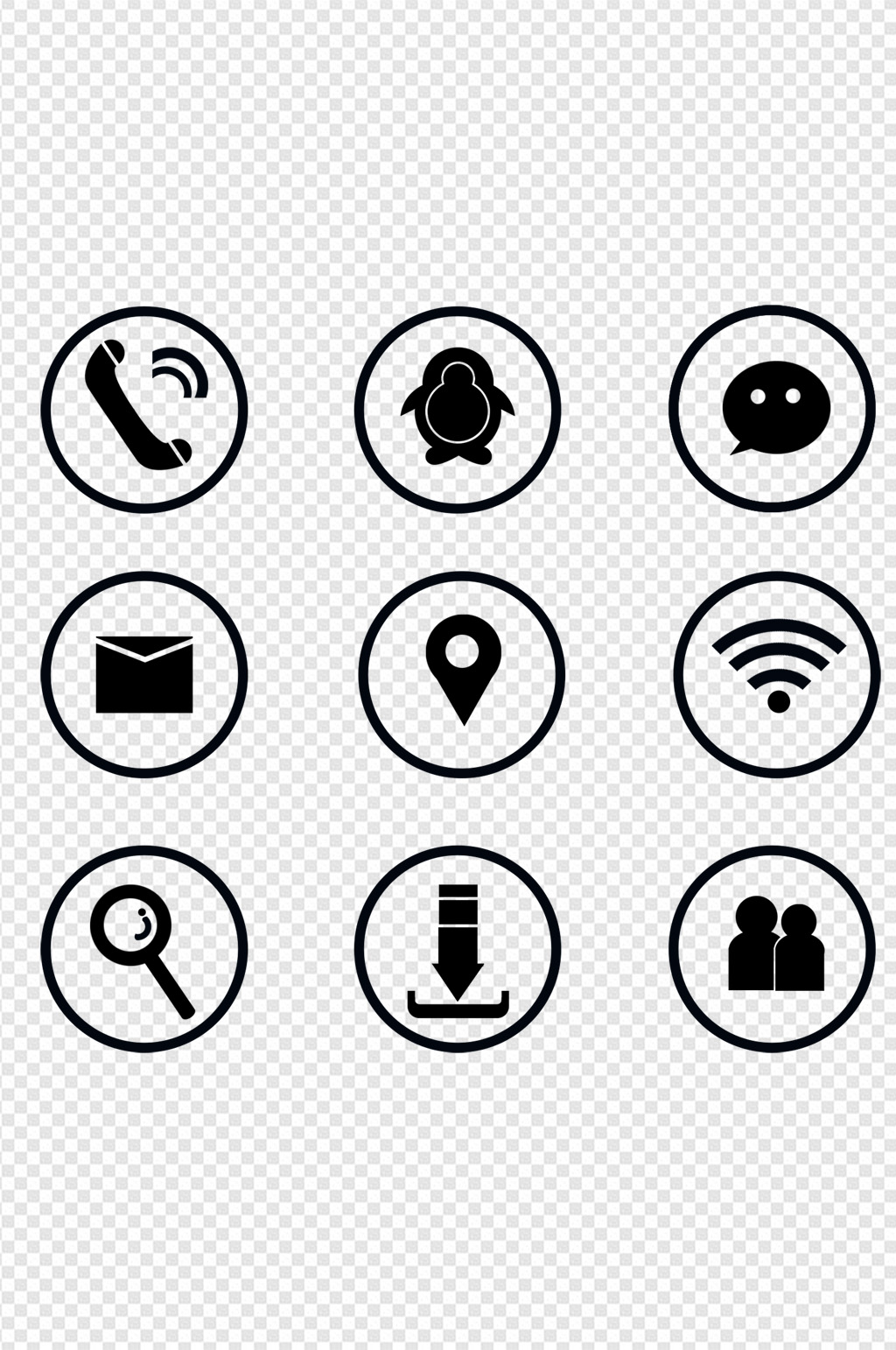 常用的简单图标免扣元素素材