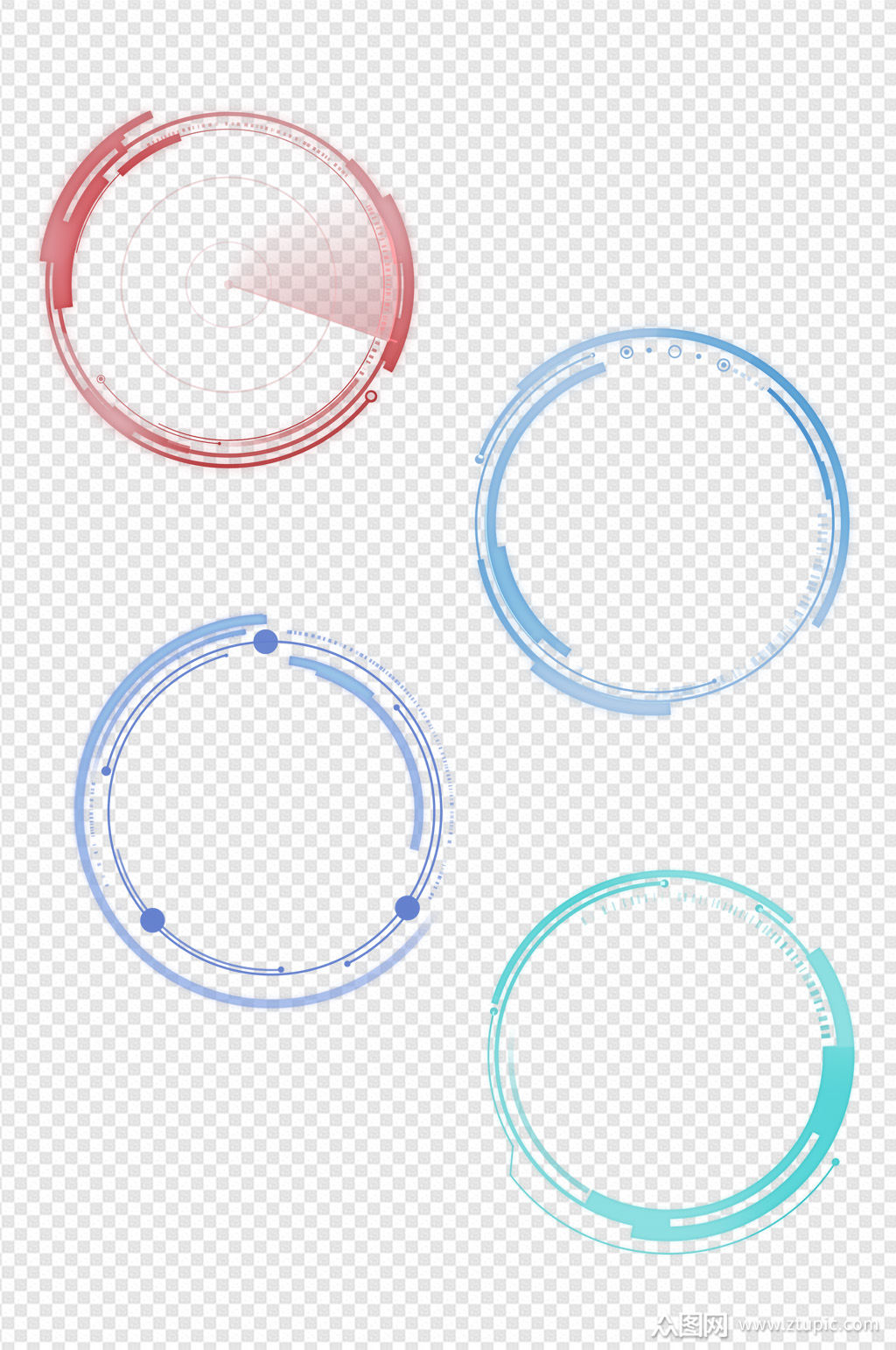 科技感霓虹发光边框文本框免扣元素