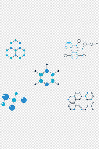 六边形分子结构化学生物分子细胞免扣元素