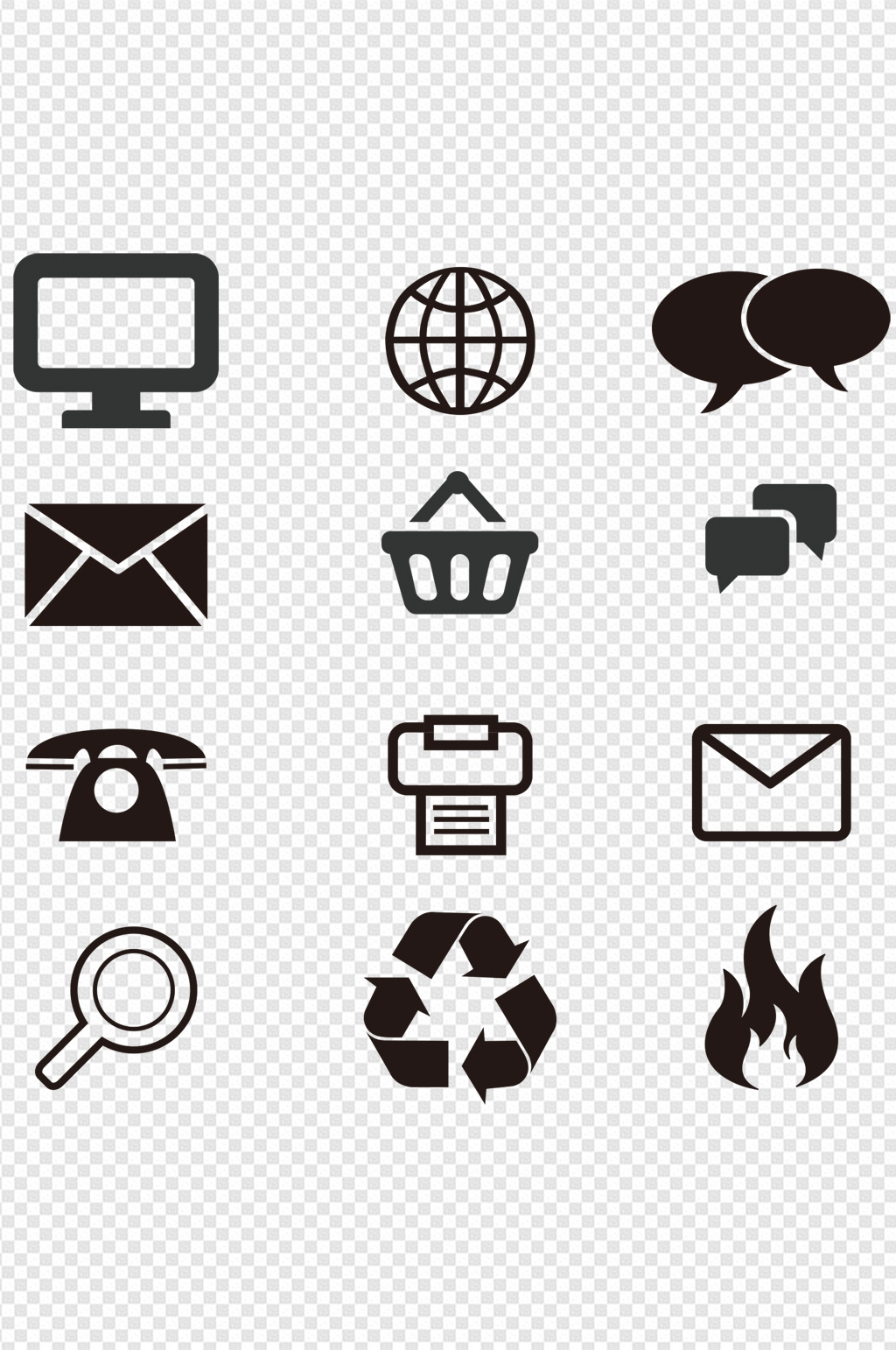 生活常用小图标设计装饰免扣元素素材