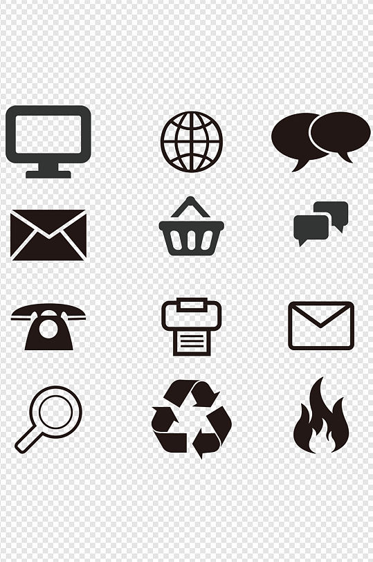 生活常用小图标设计装饰免扣元素-众图网