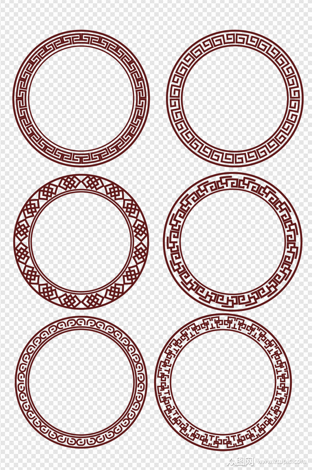 中国风古典花纹边框中式雕刻文本框免扣元素素材