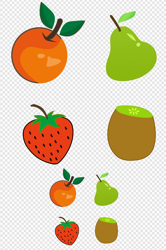 水果贴画卡通水果免扣元素