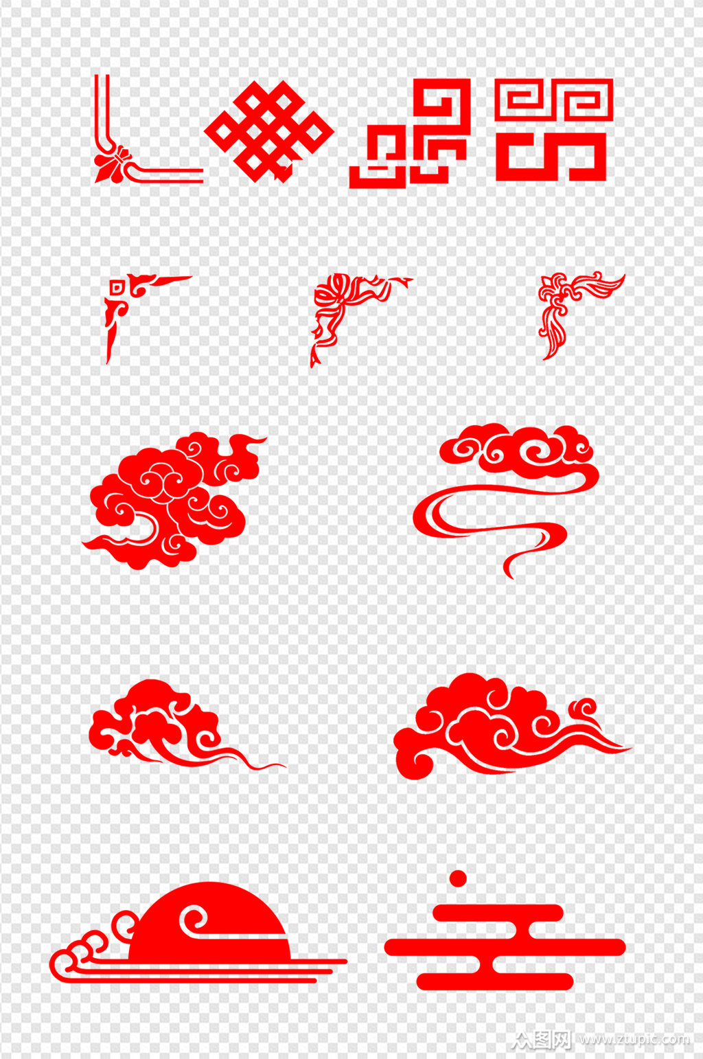 祥云花纹纹理春节年货节素材中国风素材