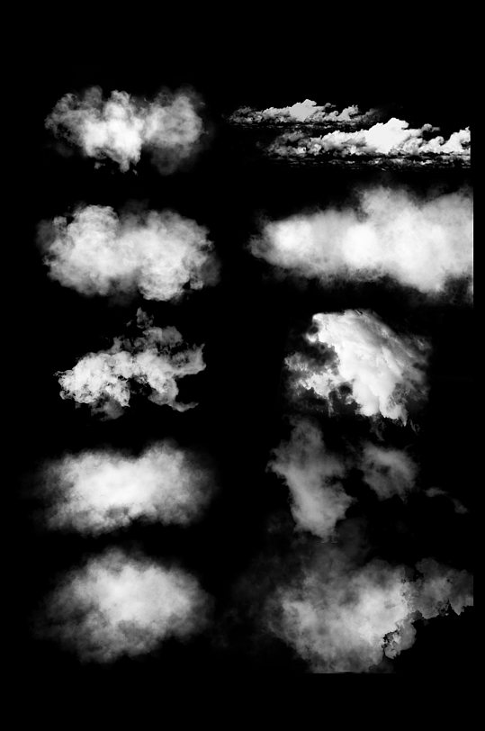 云白云云雾漂浮元素设计免扣元素