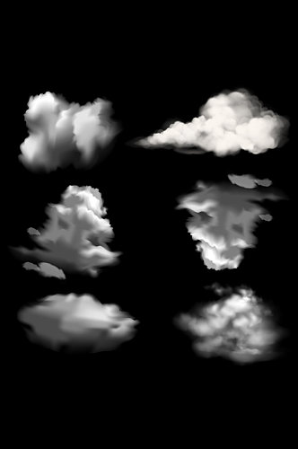 漂浮白云朵云彩棉花糖透明背景免扣元素