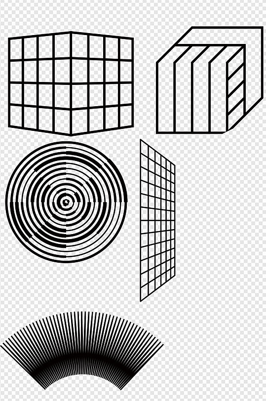 抽象几何点线面线条点线面不规则