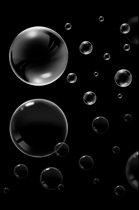 透明泡泡海洋气泡波波球节日免扣元素