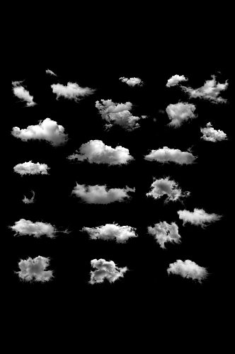 云朵素材图漂浮白云透明图棉花糖免扣元素