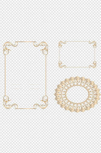 欧式欧风古典渐变华丽豪华装饰框免扣元素