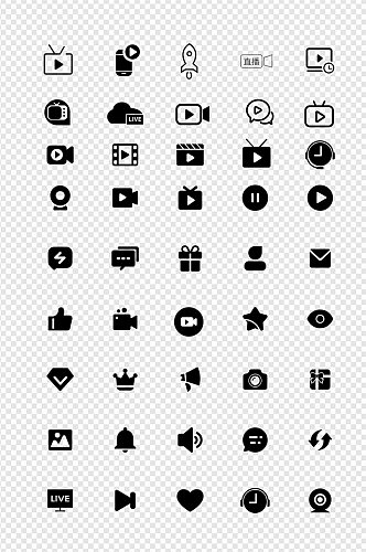 直播直播图标图标免扣元素