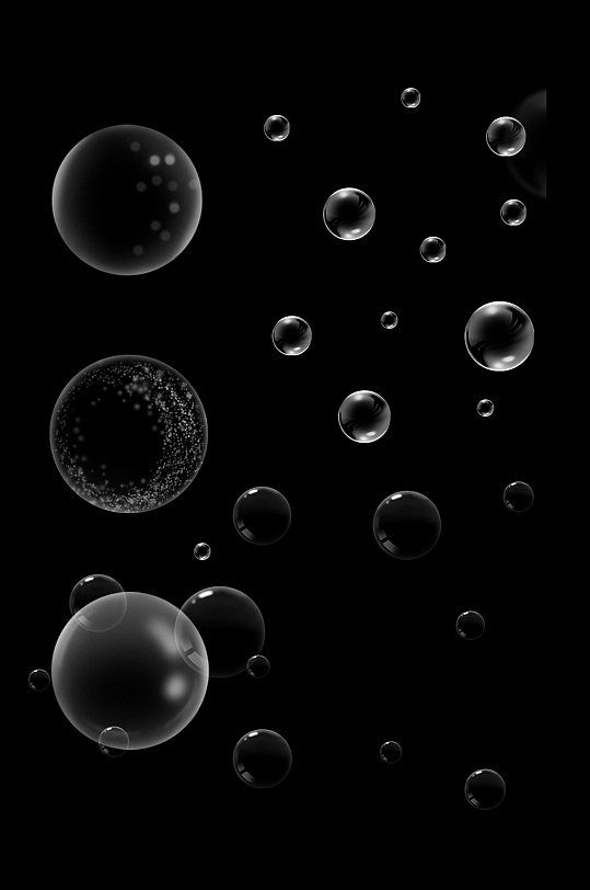 透明泡泡海洋气泡波波球节日详情页免扣元素