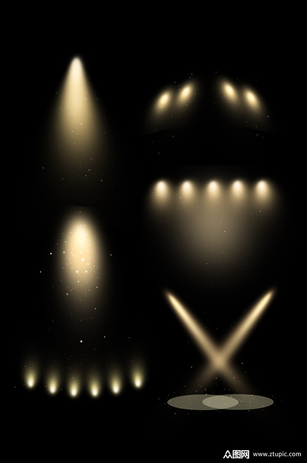 射灯灯光舞台灯光光照光线光影光束免扣元素素材