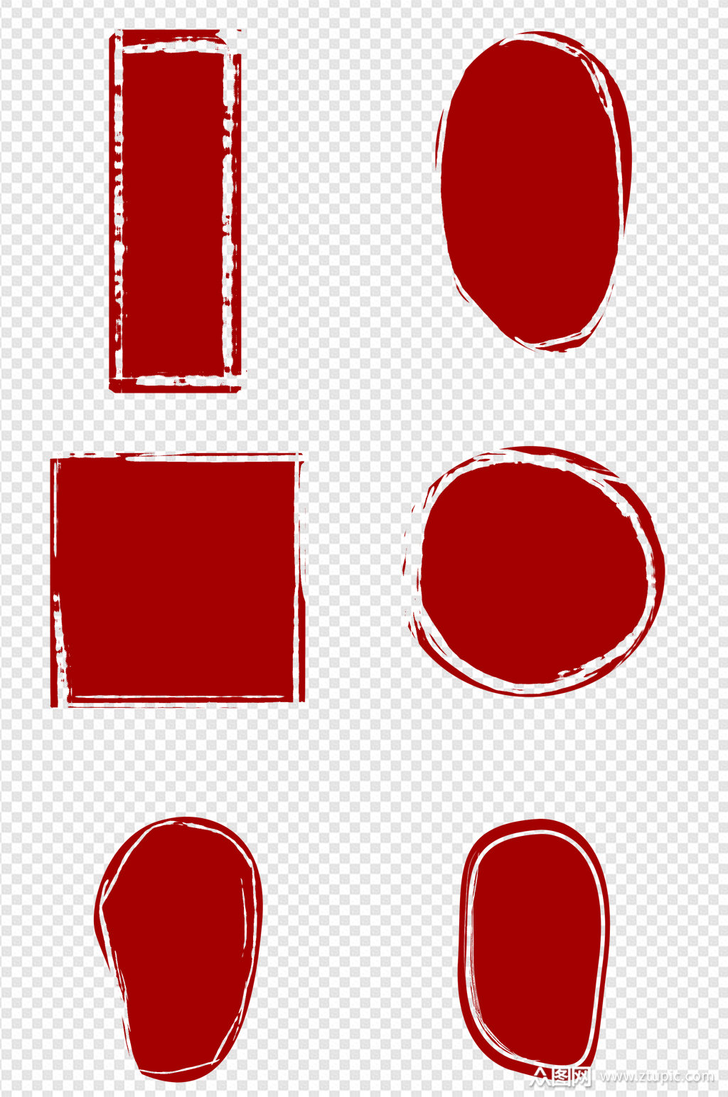 中国风古典印章落款素材免扣元素模板下载-编号2242348-众图网