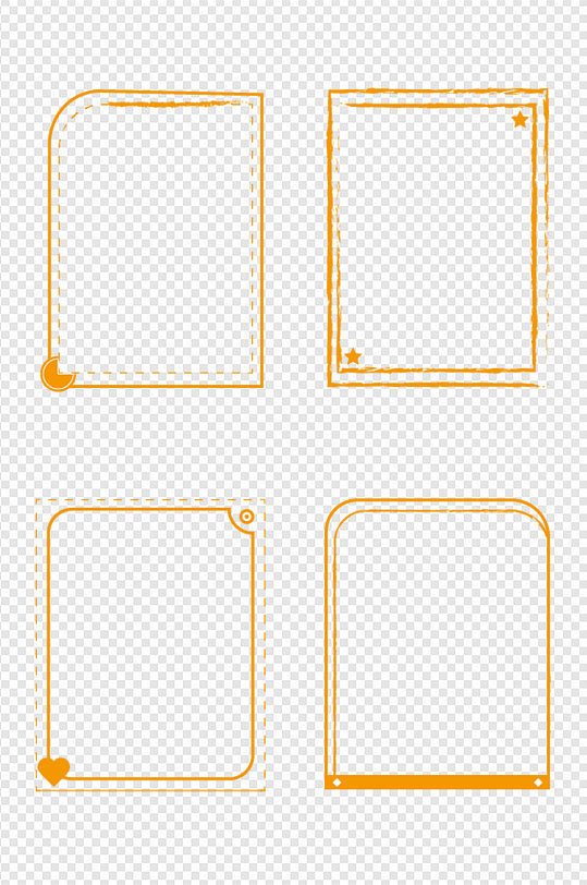 矩形框边框标题框背景框几何边框免扣元素