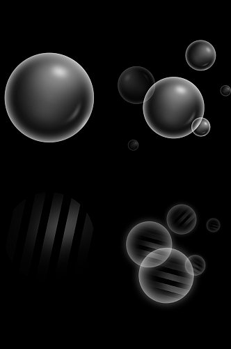 透明泡泡海洋气泡球形海报详情氛围免扣元素