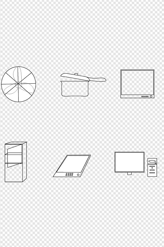 家电简约图标设计免扣元素