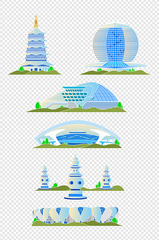 杭州城市地标图片-杭州城市地标素材下载-众图网