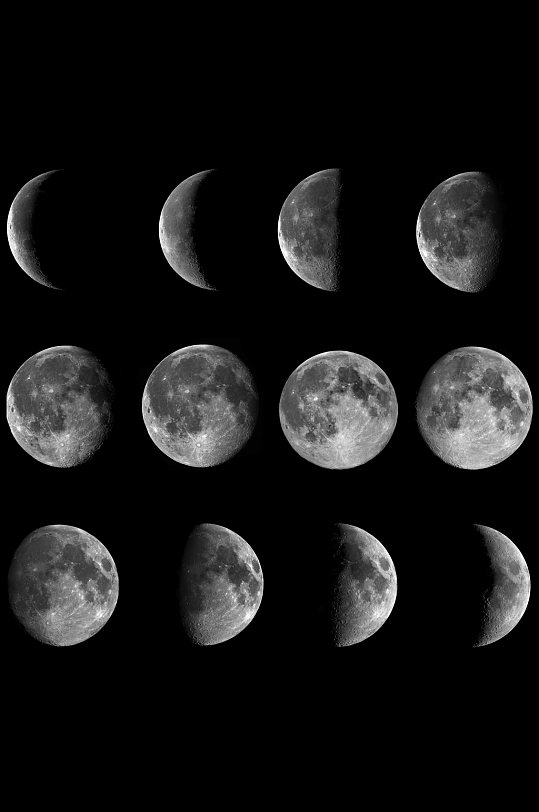 晚上月亮月球免扣元素