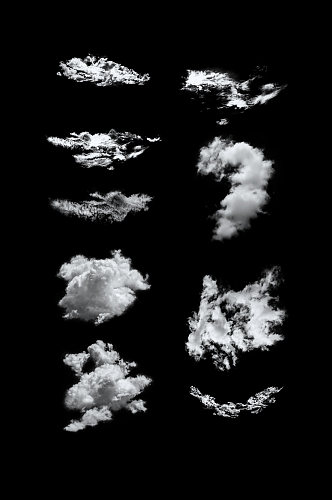 白云漂浮云朵透明图素材图免扣元素