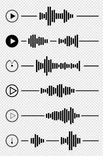 音量音频音波音乐开关创意案分割线免扣元素