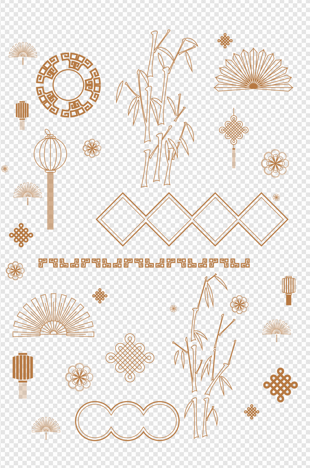 中国风纹理花纹边框设计素材