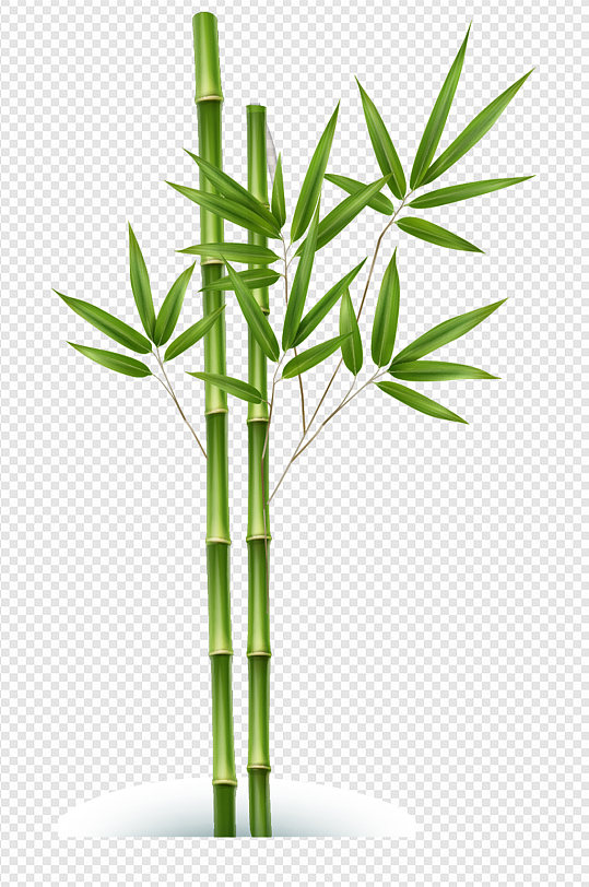 中式中国风竹子中国画水墨画植物免扣元素