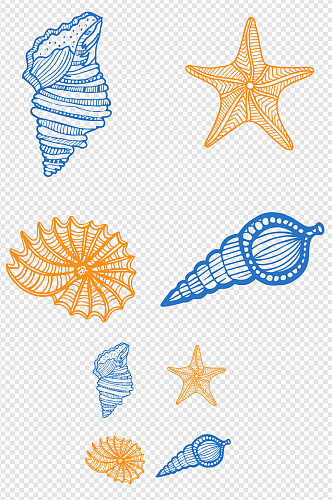 海螺贝壳装饰元素免扣元素