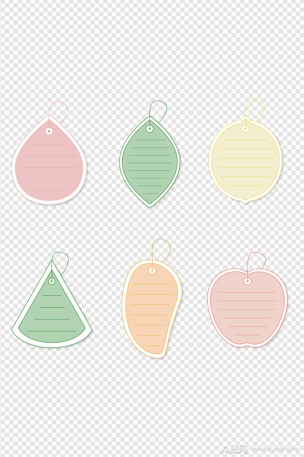 便签便利贴装饰素材免扣元素素材