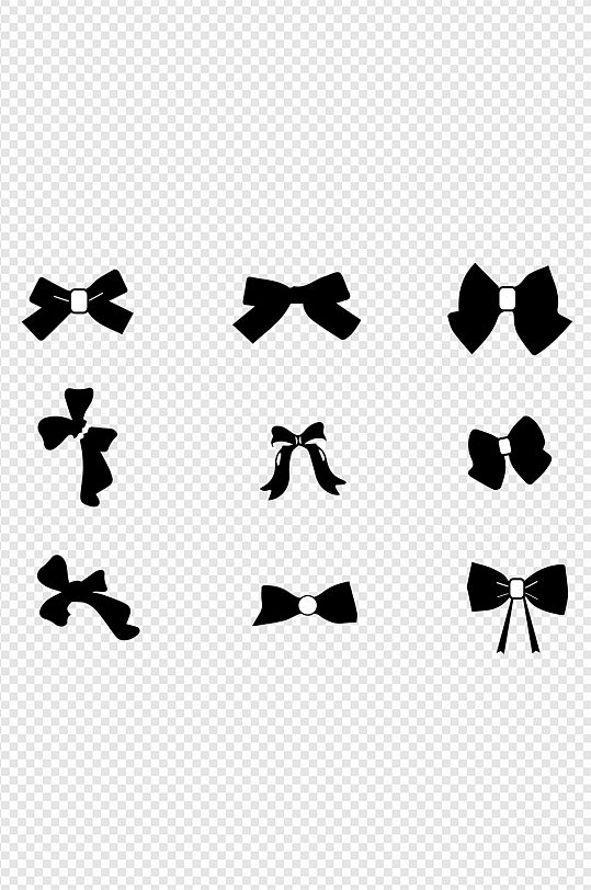 蝴蝶结矢量礼物丝带卡通可爱免扣元素