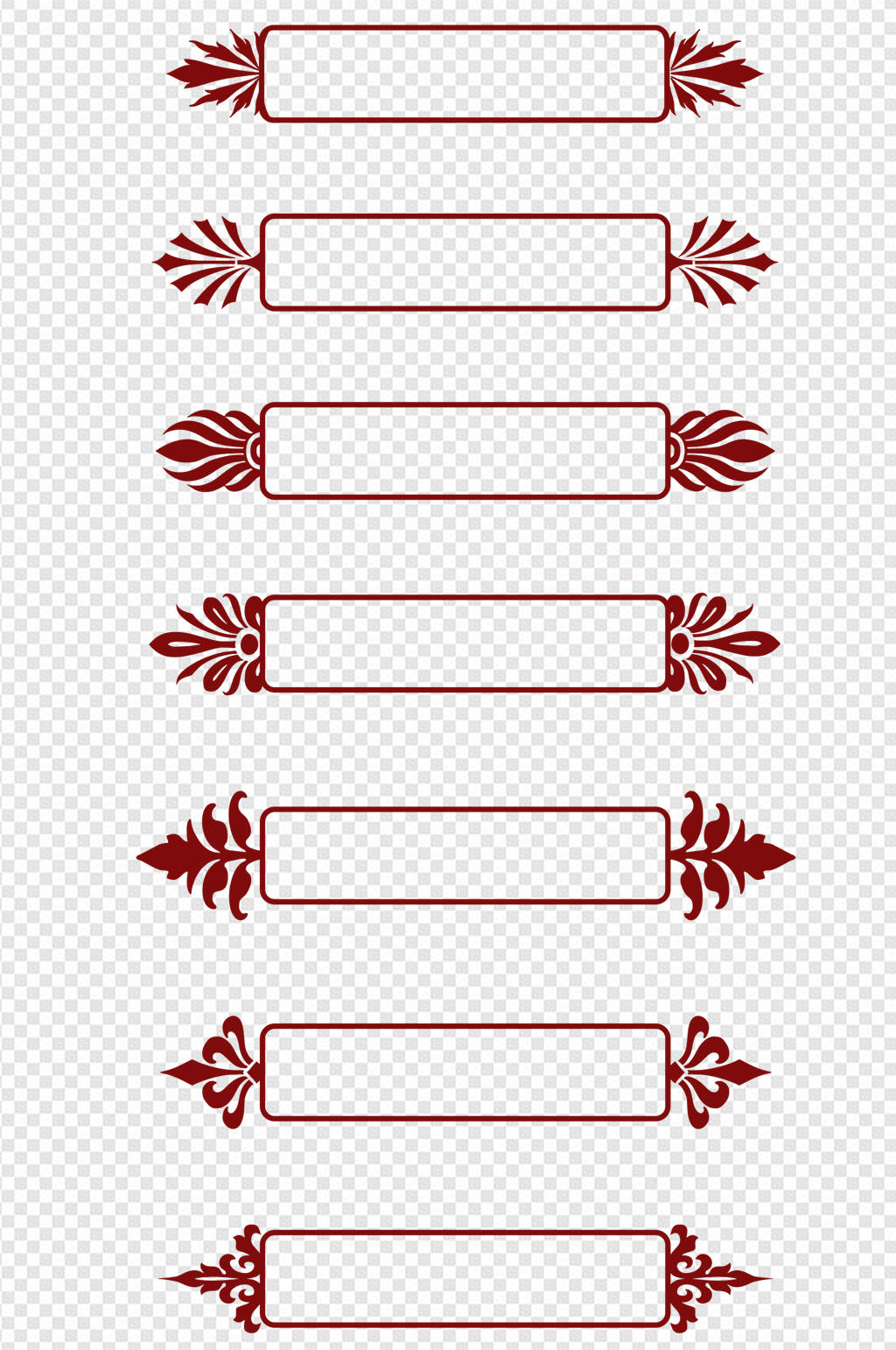 边框装饰框标题框复古边框简约边框免扣元素