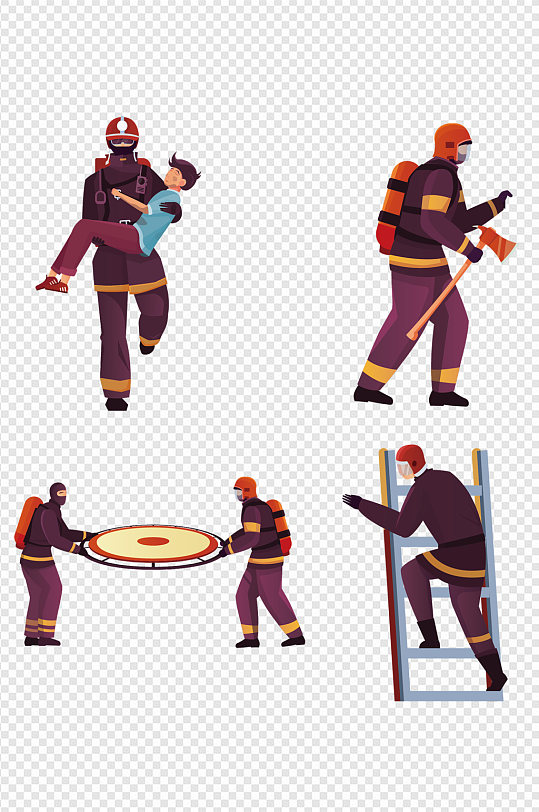 灭火119救火逆行者安全用电立即下载消防安全宣传人物插画手绘消防员