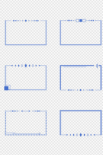 商务边框几何线条科技风边框标题框免扣元素