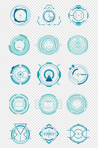 科学仪表盘游戏素材UI图标界面元素