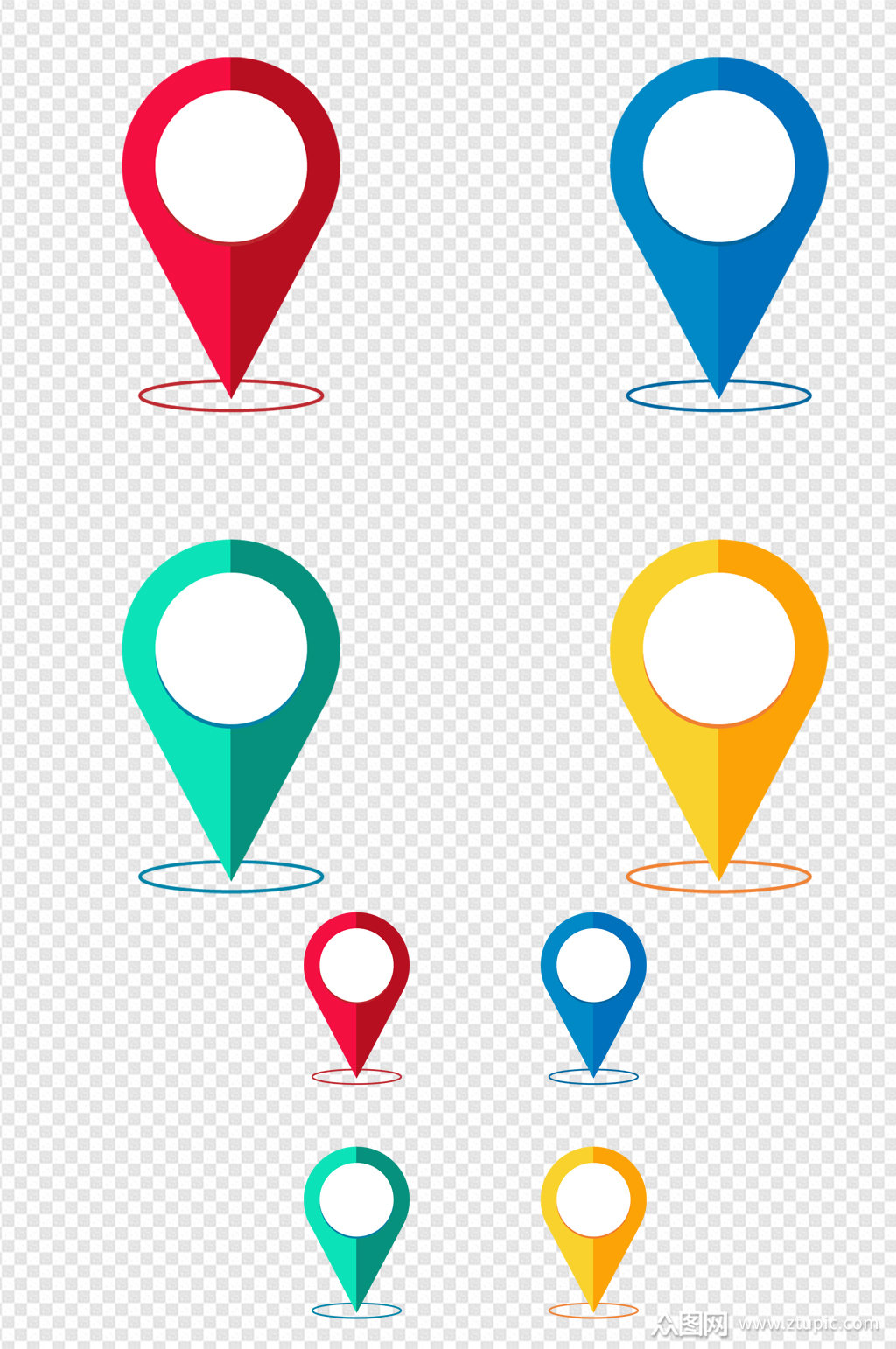 地图位置方向免扣图标