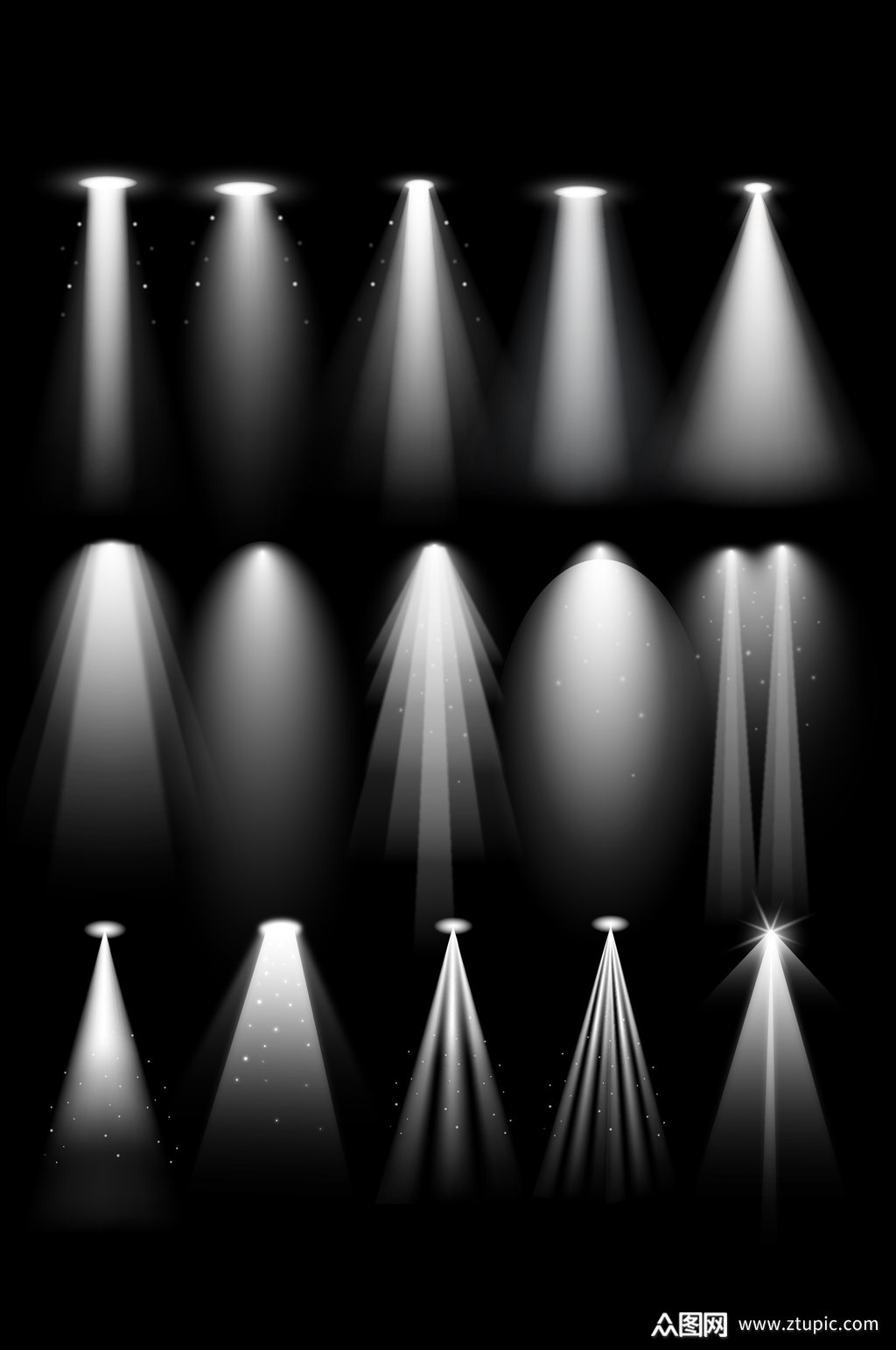 射灯灯光舞台灯光光照光线光影光束免扣元素素材