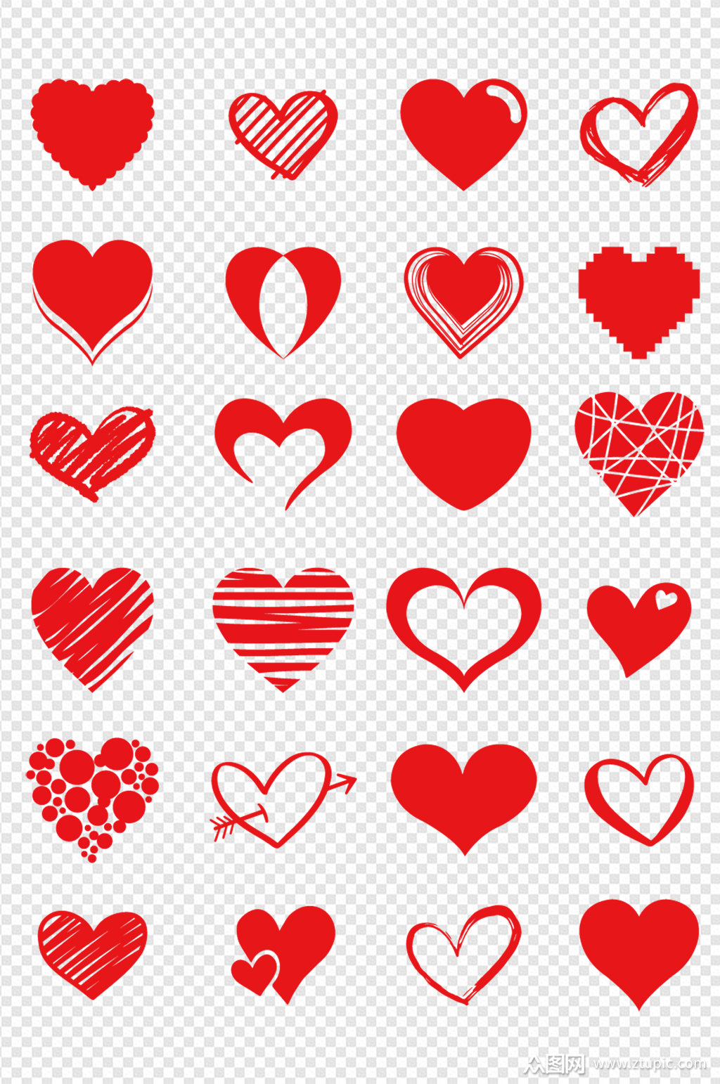 浪漫爱心爱情七夕情人节公益奉献免扣元素