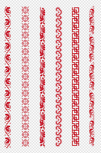 中国风古典花纹底纹中式分割线边框免扣元素