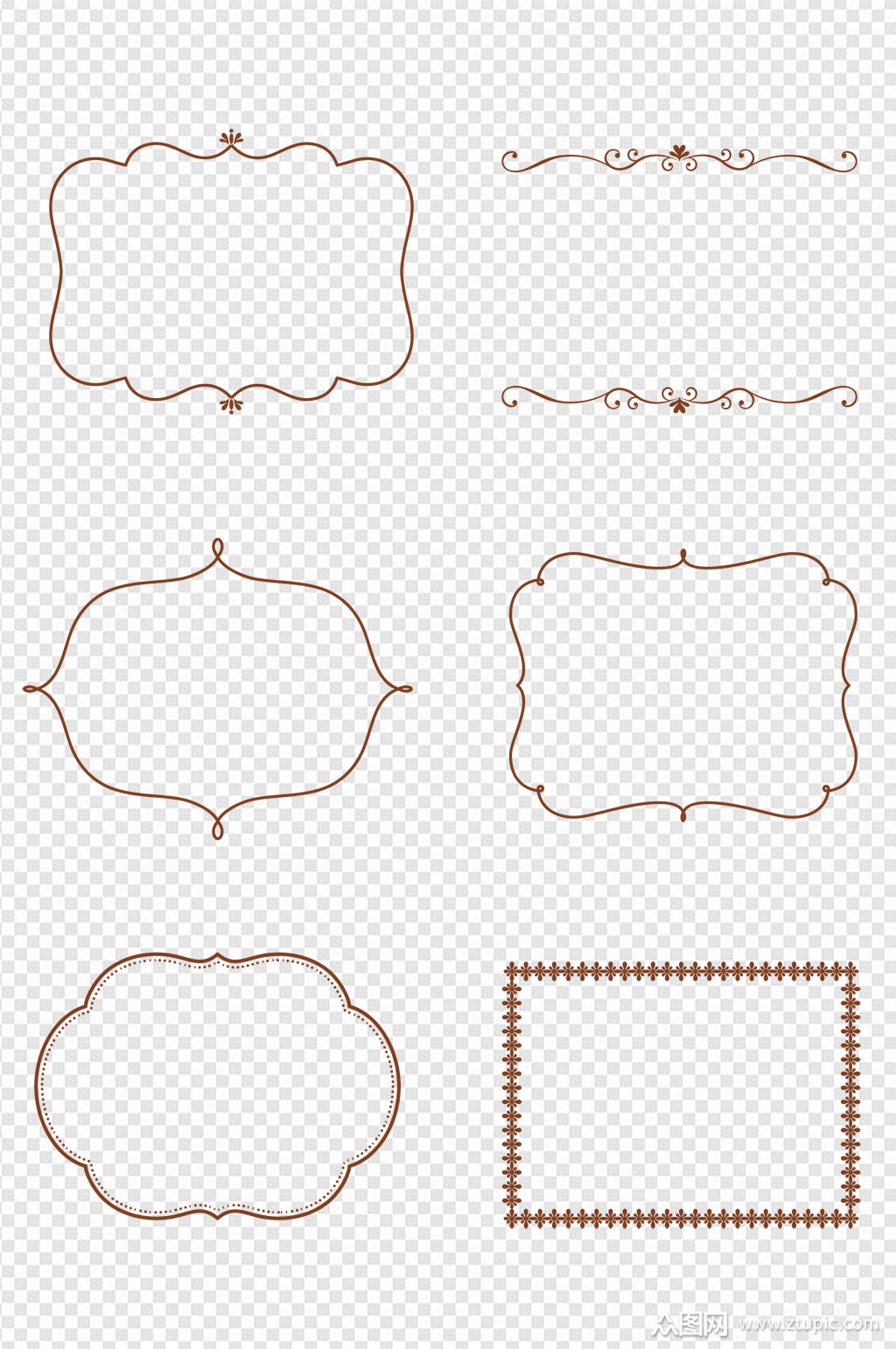中式国潮边框传统花边纹促销标题框免扣元素