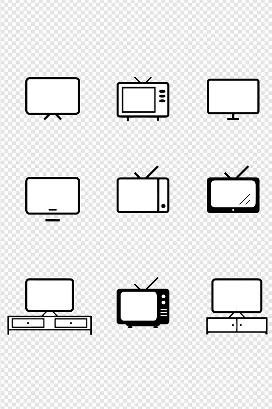 简约现代居家生活电视机创意免扣元素-众图网