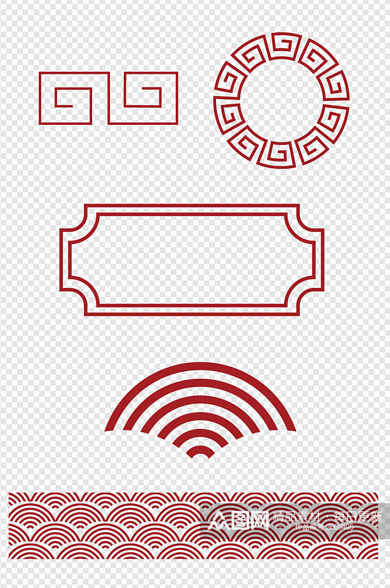 中国风中式图形设计元素免扣元素素材