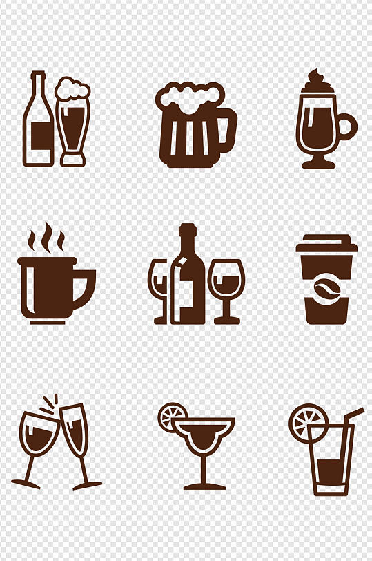 酒杯图标图片-酒杯图标设计素材-酒杯图标模板下载-众图网
