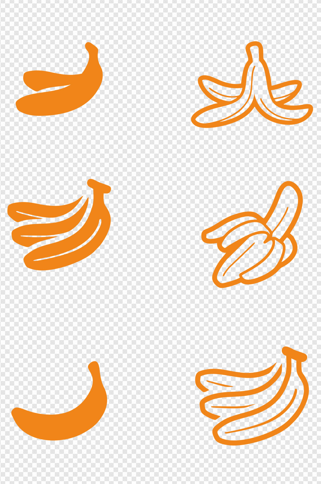 香蕉皮矢量图图片