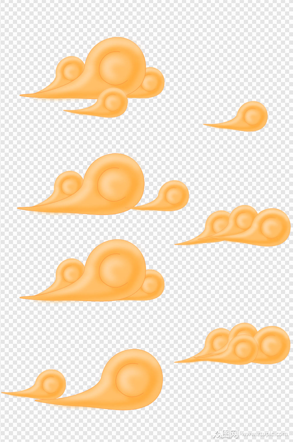 祥云插画云云彩云朵中国风免扣元素素材