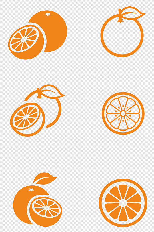 橙子柳橙橘子水果果汁免扣元素