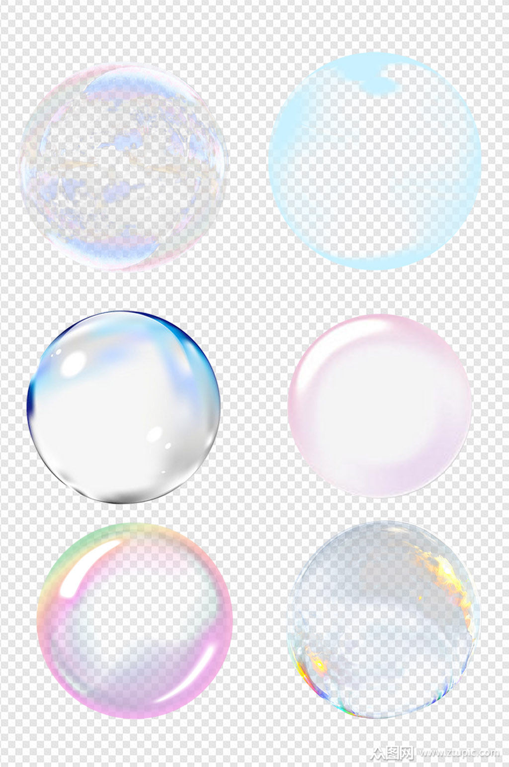 彩色泡泡水泡泡沫透明免扣元素素材模板下载-编号2696817-众图网