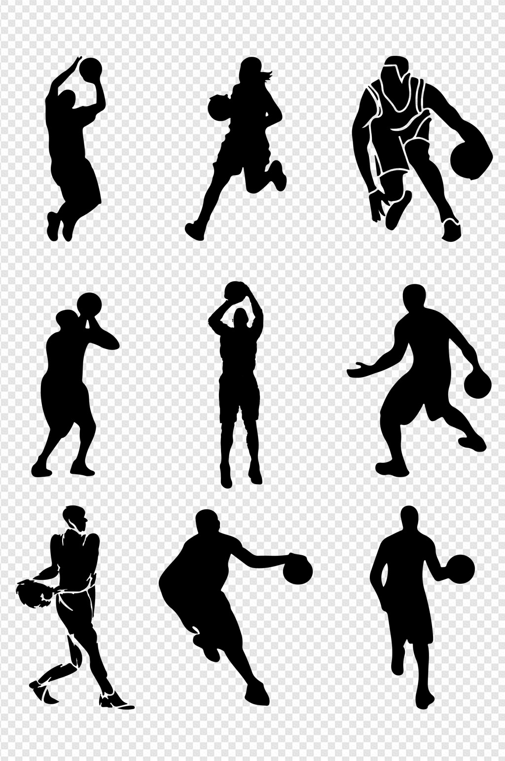 立即下载创意矢量足球篮球剪影元素设计立即下载篮球运动工装背景墙